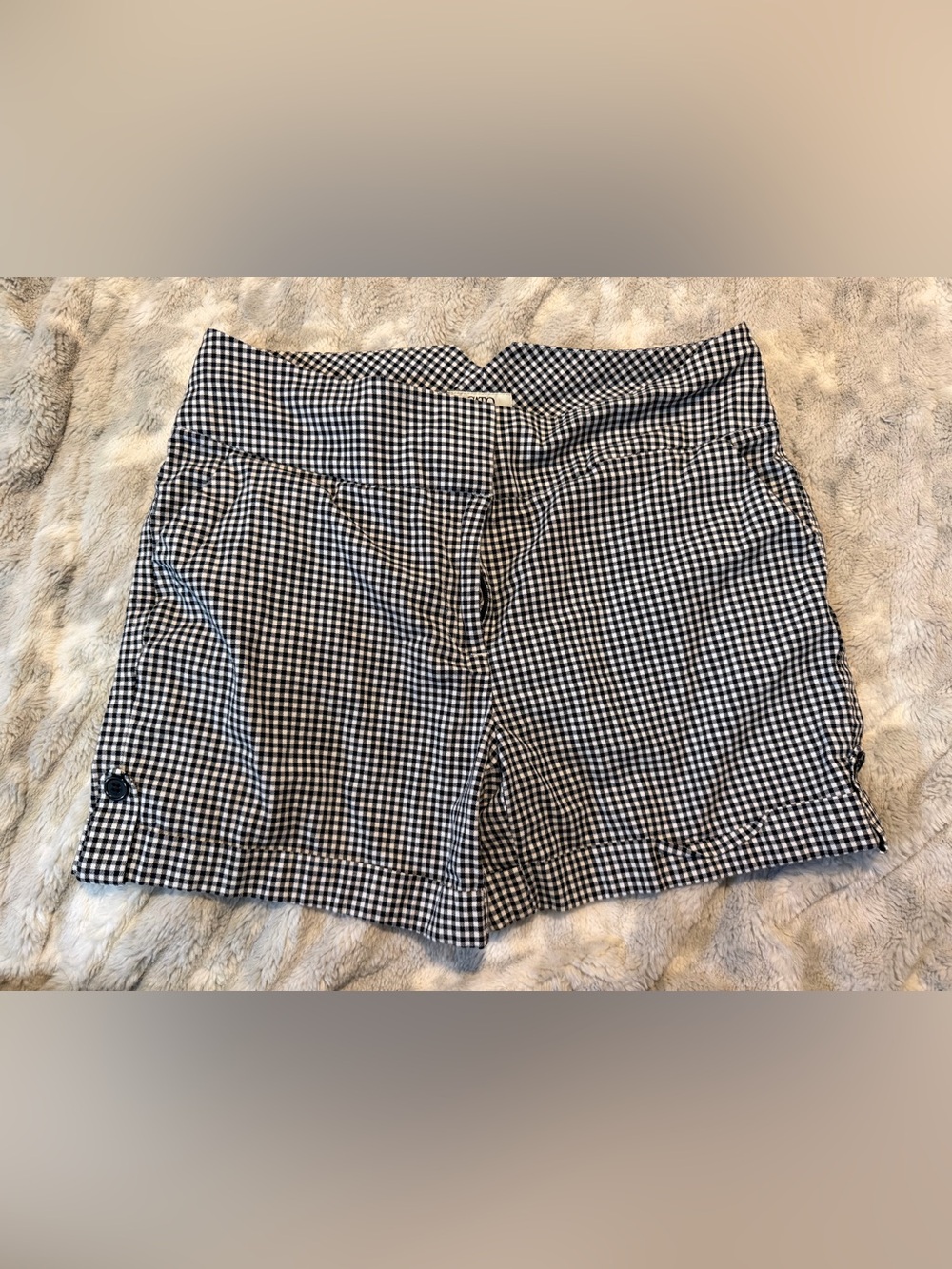 Cato Black & White Gingham Shorts